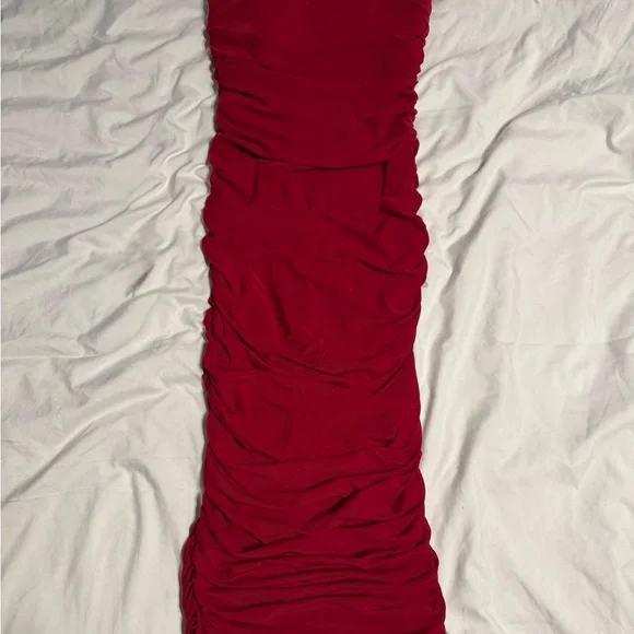 Fashion Nova Red Strapless Bodycon Dress - Picture 3 of 5